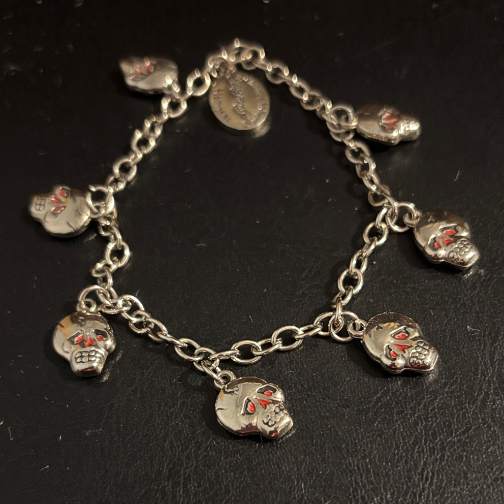 Skeleton Charm Bracelet By Christian Audigier For Ed Hardy Los Angeles 50$